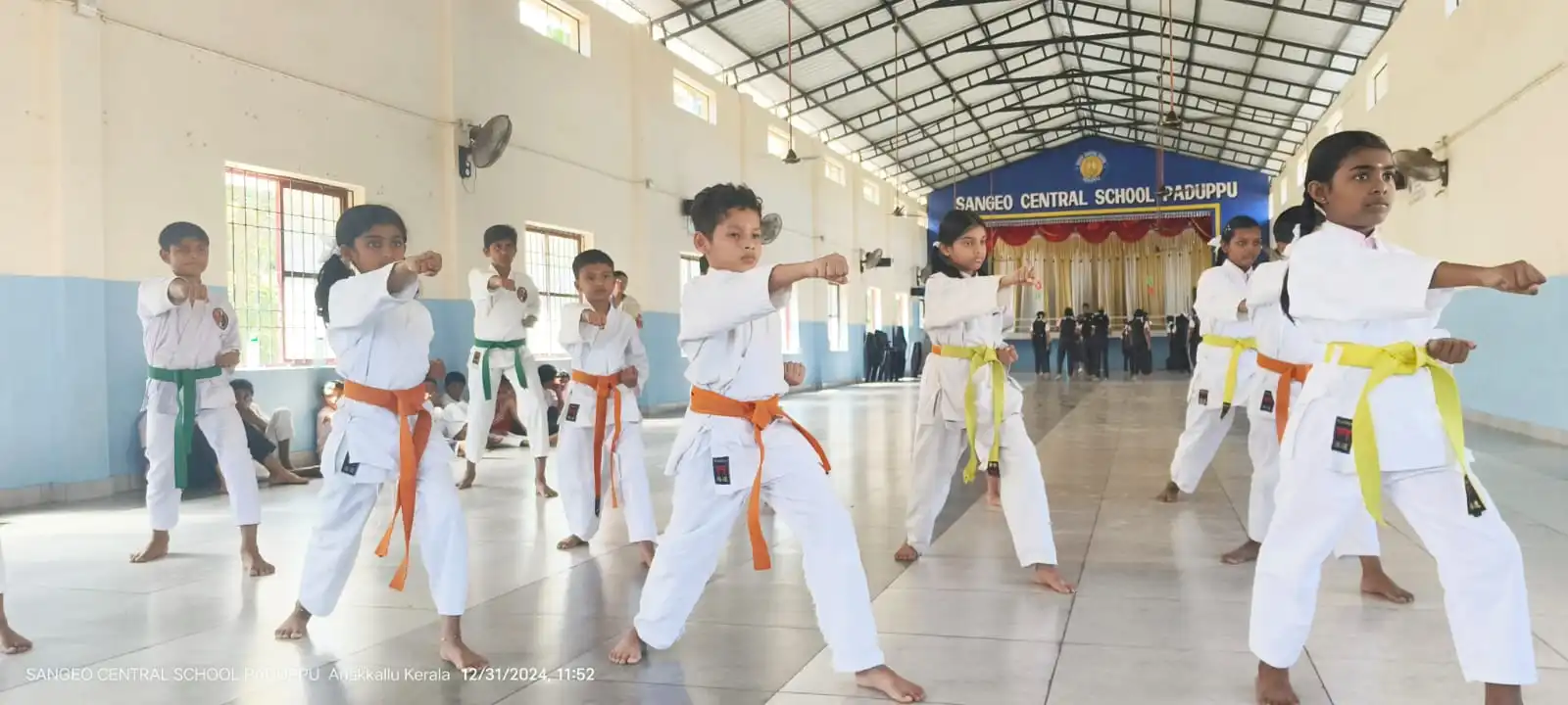 Sangeo Central School Paduppu activities karate